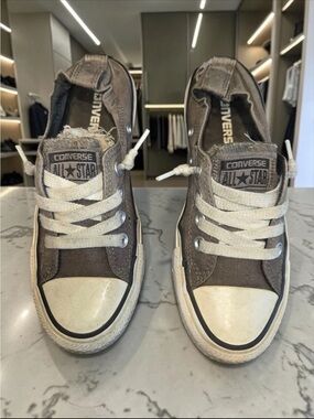 Converse Chuck Taylor All Star Shoreline Slip On Gray Sneakers Womens 5